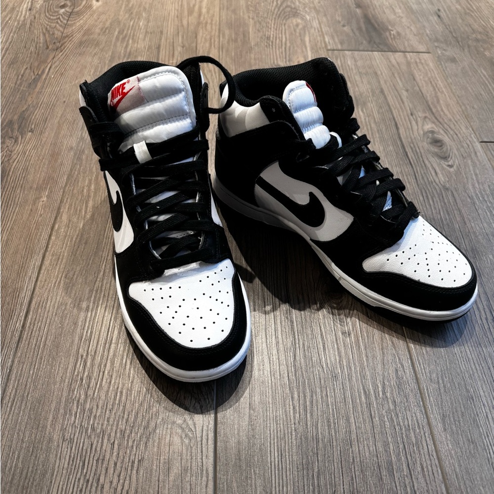 Nike panda dunk high tops